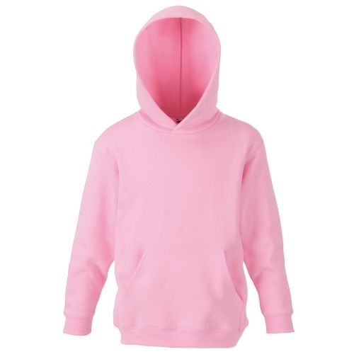 Fruit Of The Loom Kids Classic Hooded Sweatshirt Light Pink